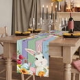 thumbnail image 2 of Table Runners 70 Inches Long Dress Scarves, Easter Bunny Farmhouse Coffee/Dining/Kitchen Table Decor, Holiday Table Runner, Farmhouse Watercolor Eggs Tulip Wood Grain 13x70 Inch, 2 of 9