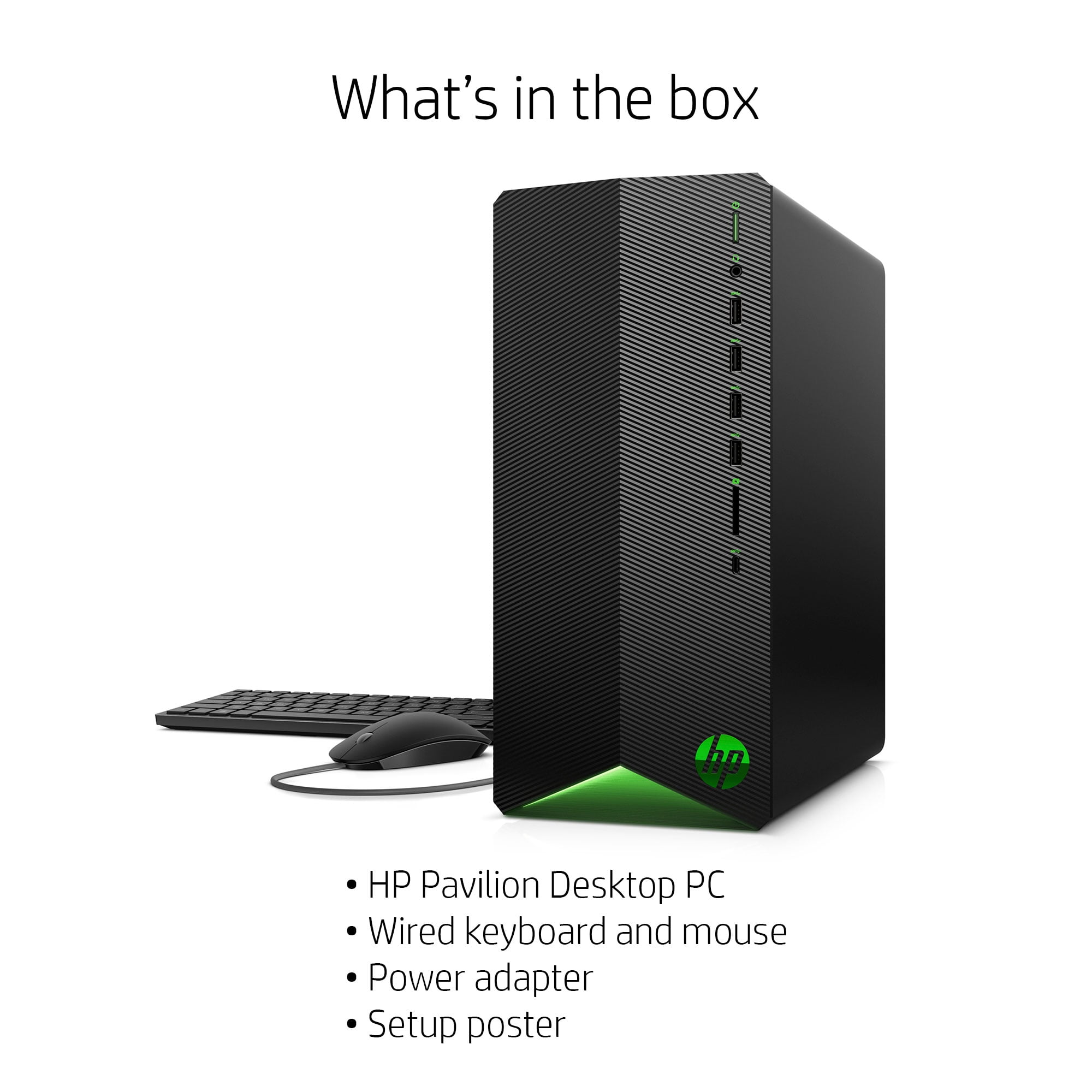 HP Gaming R5 5500 Gaming Desktop, AMD Ryzen 5-5600G, AMD Radeon RX 5500, 8GB RAM, 256GB SSD, Black, Windows 11 Home, - Walmart.com