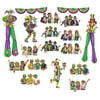 Club Pack of 240 Purple and Green Mardi Gras Party Entertainer Wall Decors 42"