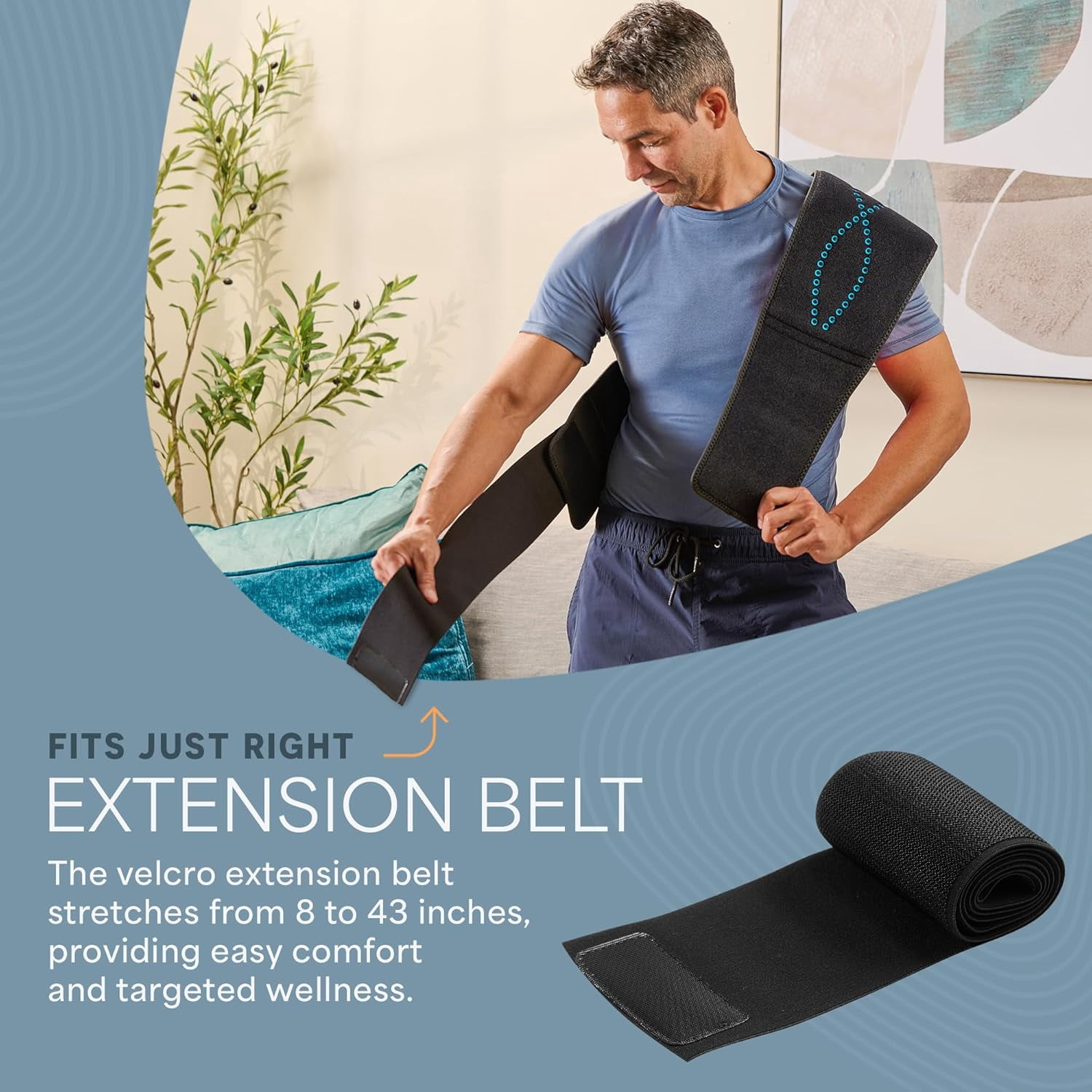 LifePro Red Light Therapy Belt with 660nm Red & 850nm Infrared LEDs – Adjustable Rechargeable Wrap – Portable Wellness Device – Black