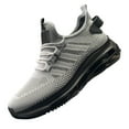 thumbnail image 2 of Mens Shoes,Lightweight Breathable Knit Sneakers with Thick Sole for Outdoor Casual Running Athletic Walking On Comfort,Shoes for Men,Grey,10.5, 2 of 8