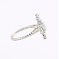 thumbnail image 3 of Dash Jewel 1.33 Ct Oval Cut Lab-Created Simulated Diamond Ring - 14K White Gold Plated - Glamorous Cluster Design for Women - Memorable Gift for Her - Exquisite Jewelry for Cherished Occasions, 3 of 6