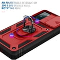 thumbnail image 3 of Decase Shockproof Rugged Case with Built-in Ring Kickstand & 360° Full Protection Anti-Scratch Privacy Slide Cover for Samsung Galaxy S20 FE,Magnetic Car Mount Compatible, Card Slot Design,E, 3 of 11
