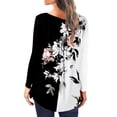 thumbnail image 6 of Womens Tunic Shirts Long Sleeve Open Button Loose Fit Pleated Blouse Tops, 6 of 6