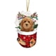thumbnail image 2 of Fiudx Adornos Navideños Divertidos con Forma de Perro, Adorables Diseños de Gorro y Calcetín, Material Plástico Duradero, Adornos Festivos para El Árbol, Versátiles Opciones para Colgar, Decoración N, 2 of 2