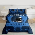 thumbnail image 2 of Homewish Football Game Gaming Full Size Comforter Sets,Rugby Sport Theme Bedding Comforter Set,Deepblue Helmet Bedding Sets For Teens,Luxury Bedroom Decor Reversible,3pcs, 2 of 8