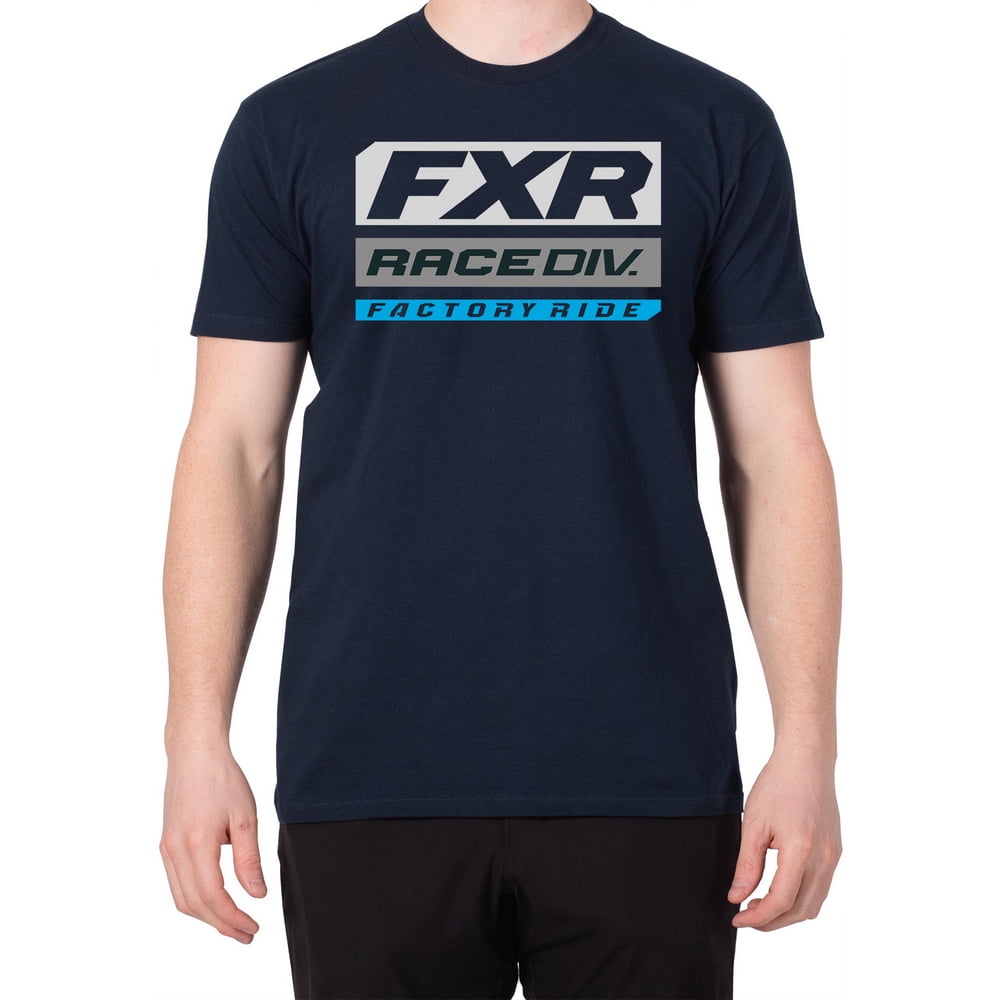 FXR - FXR Mens Navy Blue/Grey Race Division T-Shirt Snowmobile 2020 ...