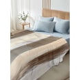 thumbnail image 5 of Brown Grey Flat Sheets Only Twin XL Size, Soft Breathable Bed Top Sheets for Mattress, Abstract Neutral Textured Modern Minimalist Luxury Bedding Flat Sheets for Home Hotel Bedroom Bed Protection, 5 of 9