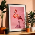 thumbnail image 3 of Flamenco with slippers - Photography Flamingo Surrealism Humor Modern Art Pop Art Animal Fashion Black Framed Wall Art Print 12 x 18 inches, 3 of 8
