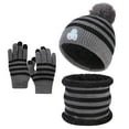 thumbnail image 2 of Kid Winter Hat Neck Warmer Glove Set, Warm Lining Beanie Hats Knitted Cap for 2-8 Years Girls Boys, 2 of 6