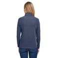 thumbnail image 2 of Core365 CE405W Ladies' Fusion ChromaSoft Pique Quarter-Zip - CLASSIC NAVY HTH - L, 2 of 2