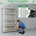 thumbnail image 5 of Costway 5 Tier Adjustable Garage Shelving Unit with 2200 lbs Max Load for Warehouse Silver, 5 of 10