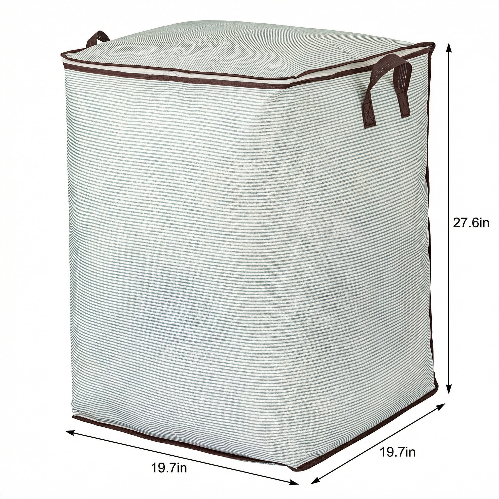 Unique Bargains Clothes Storage Bag for Organizing with Handle Green 19.7" x 19.7" x 27.6"
