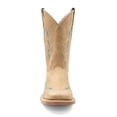 thumbnail image 3 of Women's Ferrini Betsy Leather Boots Handcrafted Square Toe Tan, 3 of 6