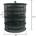 thumbnail image 4 of Red de secado colgante plegable, cesta de secado de 4 capas, estante de secado grande, tienda de red de almacenamiento, secado de plantas de brotes de hierbas con guantes de tijeras de podar TUNC Sencillez, 4 of 4