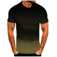 thumbnail image 4 of RATTOYY Slim Fit T Shirts For Men's Summer Casual Sports T Shirt Fashion Lapel Simple Gradient Short Sleeved Round Neck T Shirt Men Style Mens Classical Sweatwear, 4 of 7