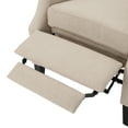 Noble House Wescott Fabric Wing Back Recliner, Set of 2, Beige
