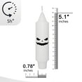thumbnail image 4 of Halloween Ghost Face 5.1" Hand-Poured Soy Wax Taper Candles Unscented Smokeless Set of 4 for Halloween Decor Horror Decor, 4 of 5