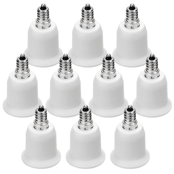 Paquete de 10 Adaptadores de Casquillo de Lámpara JACKYLED de E12 a E26/E27 90-220V