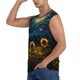 thumbnail image 3 of Balery Oil Starry Sky Sunflower Camisetas sin mangas para hombre, absorbe la humedad y protege contra el mal olor.-XX-Large, 3 of 7