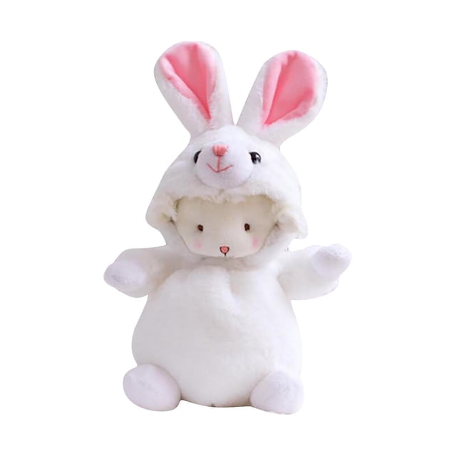 Peluche HUOGUO de pascua con forma de conejo blanco para niños de 1 año o más