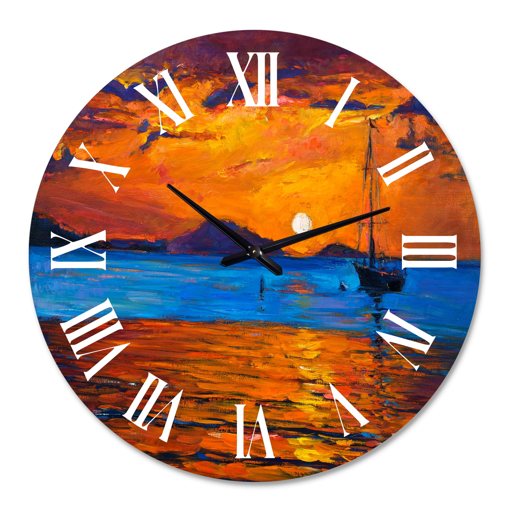 Designart 1 in Coastal Wall Clock