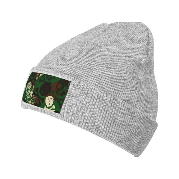 JUNZAN Camouflage Skull Mens Winter Hats Thick Knit Cuff Beanie Cap Beanie Hat