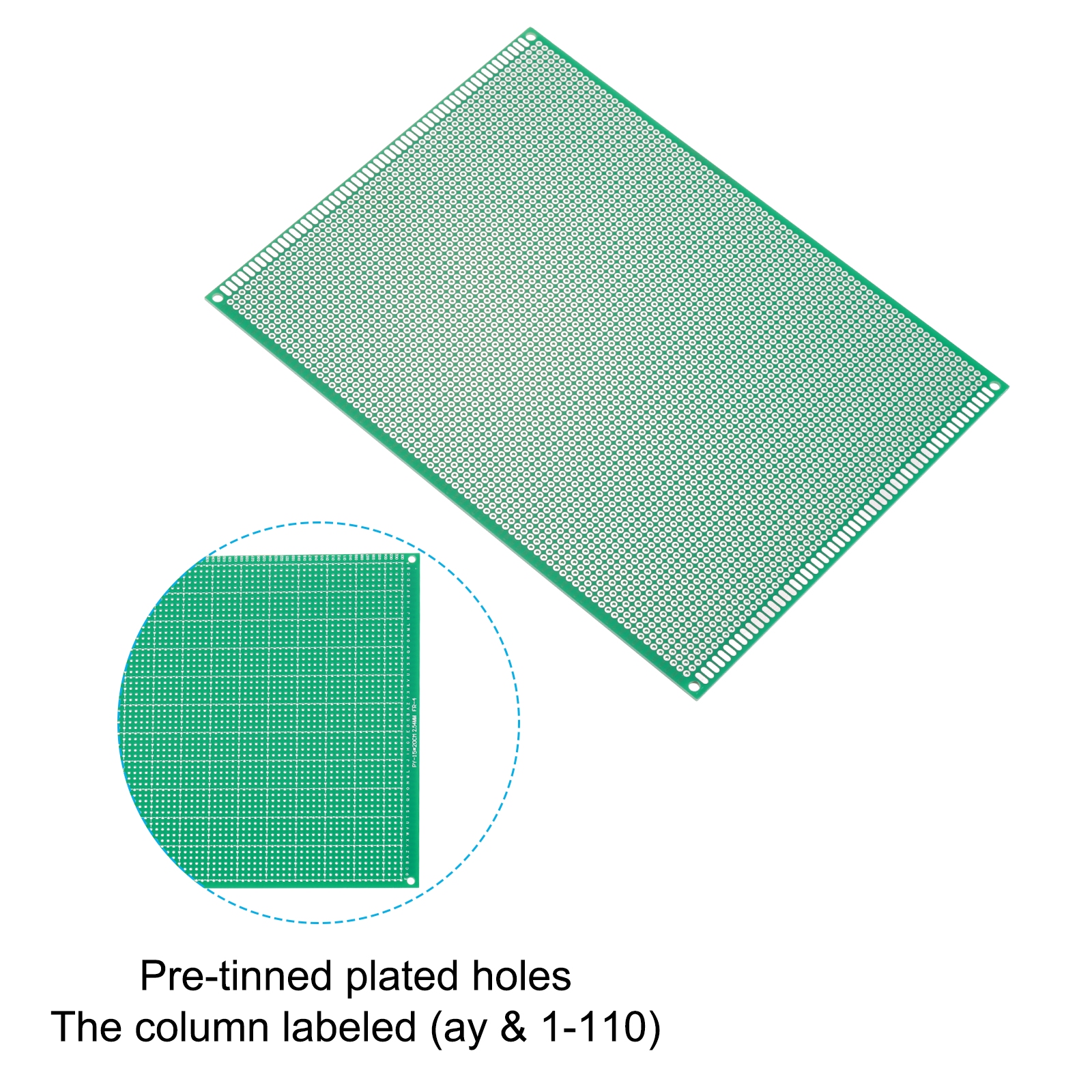 6" x 7.9" PCB Board Circuit, 12 Pcs Single Sided Prototype Solder Boards for Soldering and Electronic Project Circuit Boards Solderable Breadboard, Green