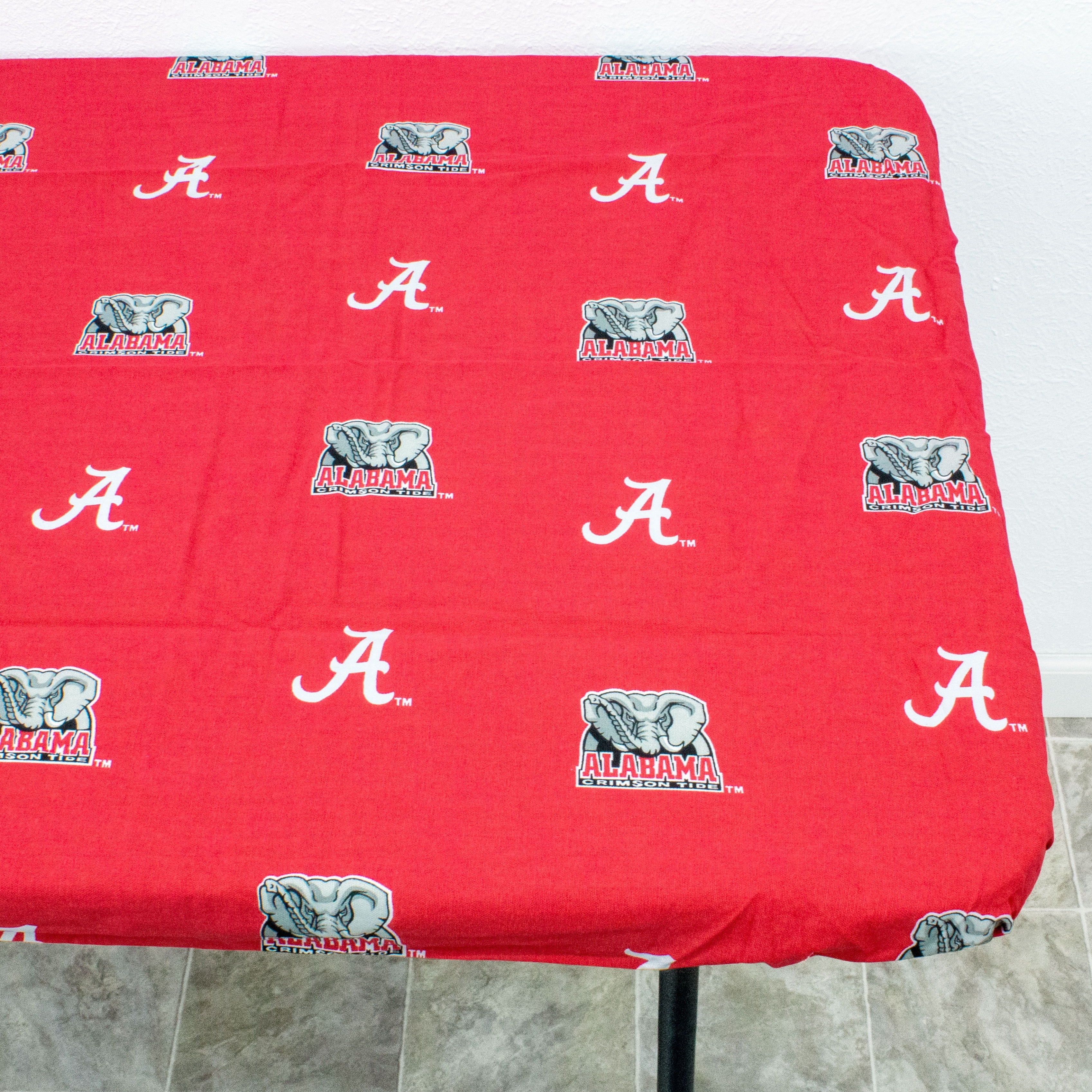 Alabama Crimson Tide Tailgate Fitted Tablecloth, 33" x 33", Card Table 33" x 33", Card Table