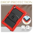 thumbnail image 7 of FJLBDE Case for iPad Air 13 inch (2026 M4/2025 M3/2024 M2), Rugged Shockproof Tablet Cases Cover with Kickstand Shoulder Strap, Red, 7 of 7