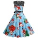 thumbnail image 4 of Vestido de Navidad Mujer Vintage Otoño Invierno Sin Mangas Encaje Costura Navidad O-Cuello 1950S Ama de Casa Fiesta de Noche Vestido de Fiesta Odeerbi  ODB121285, 4 of 9