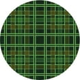 thumbnail image 1 of Ahgly Company Machine Washable Indoor Round Transitional Dark Lime Green Area Rugs, 4' Round, 1 of 7