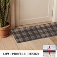 thumbnail image 3 of Brown and Black Checkered Pattern Washable Non Slip Indoor Door Mat, Decorative Entry Rug for Entrance, Bedroom, Kitchen, Bathroom, 16"x47", 3 of 6