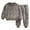 Gray, variant on newwalpole Girls Fuzzy Pants Set Winter Flannel Fleece Outfits Pajamas Set for Kids Girls Crewneck Top & Solid Pants Sweatsuit Beige for Size 8-9Y