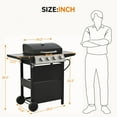 thumbnail image 4 of Furibear 4 Burners BBQ Propane Gas Grill, Freestanding Grill Cart with Wheels, Stainless Steel Heavy-Duty Cabinet Style, Outdoor BBQ Grill for Garden Backyard Cooking Barbecue, 4 of 9