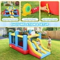 thumbnail image 5 of Adnoom Bounce House for 4 Kids with Double Slides & Basketball Hoops, Bouncy House with 550W Blower, Inflatable Jump House with Removable Volleyball Net, Indoor/Outdoor, 15 x 8 x 7.5ft, 5 of 10
