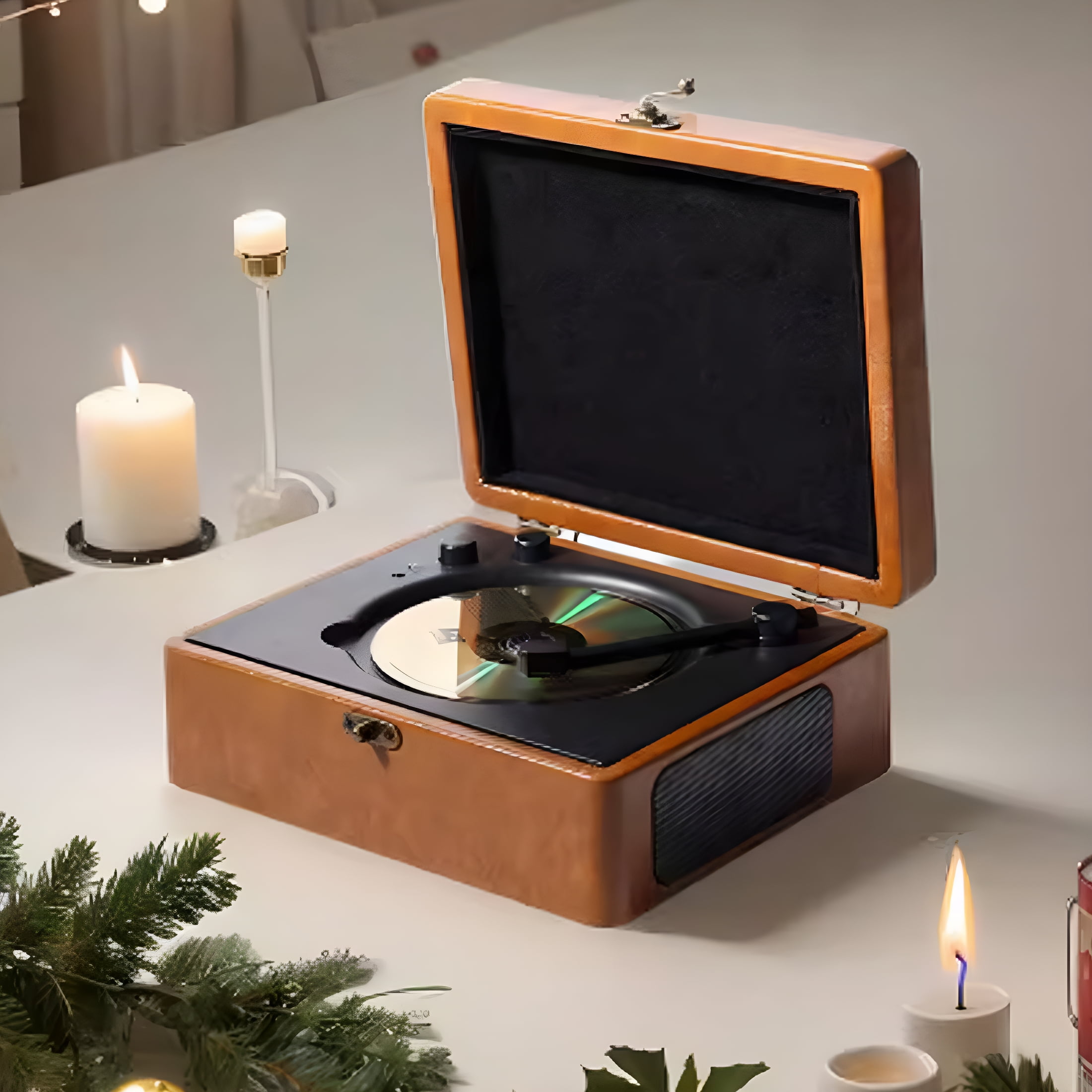 GJX Bluetooth CD Player Portable 2.0 HiFi Sound Record Player with Remote Control Professional CD Player for Home Office