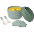 thumbnail image 1 of Bentgo Bol - Bol Isolé Résistant aux Fuites avec Ustensiles Pliables, Compartiment à Collation et Design Amélioré Facile à Saisir pour Emporter - Contient Soupe, Riz, Céréales et Plus - Sans BPA, 21.2 oz (Vert Kaki), 1 of 7