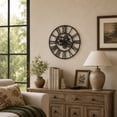 thumbnail image 2 of DecMode 32" Black Metal Gear Wall Clock, 2 of 8