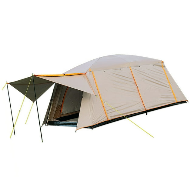 Tente de Camping Familiale, Grande Capacité, Imperméable, Tente Cabine 2 Pcs pour Usage Extérieur en Famille, Randonnée, Pique-Niques