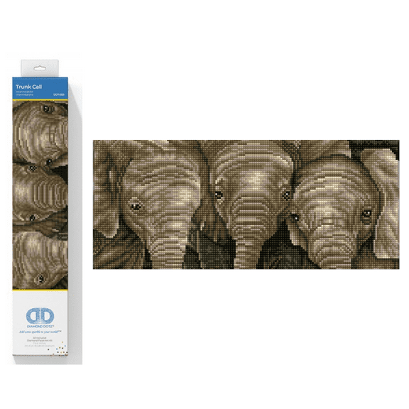 Diamond Dotz Trunk Call Elephant Diamond Painting Kits for Adults - Diamond Art Kits a Relaxing Creative Craft Kit with Dotz Gems 10.4"x18.3"
