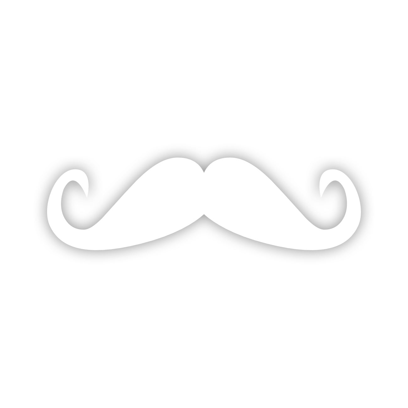Mustache Sticker Decal Die Cut - Self Adhesive Vinyl - Weatherproof ...