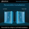 thumbnail image 4 of DreamLine Unidoor 43-44 in. W x 72 in. H Frameless Hinged Shower Door with Shelves in Chrome, 4 of 13