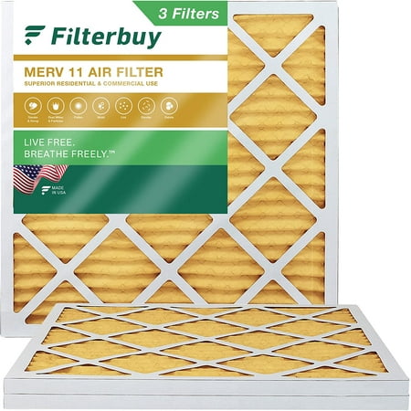 

Filterbuy 24x24x1 MERV 11 Pleated HVAC AC Furnace Air Filters (3-Pack)