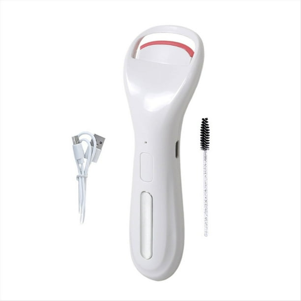 Rizador de Pestañas Eléctrico Recargable con Rodillo Calefactor de Tamaño para Mujeres, Pestañas de Larga Duración. A