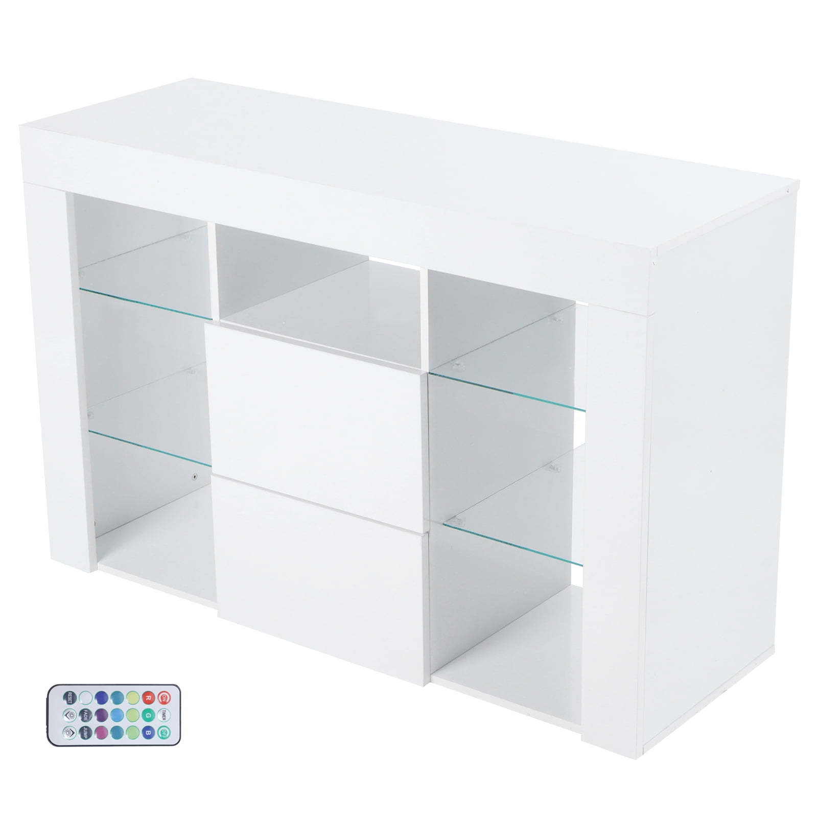 Buy Zerone Corner TV Unit,Modern White High Gloss Corner TV