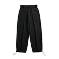 thumbnail image 1 of Pantalones largos para hombre, color liso, cintura elástica, cordón ajustable, pierna elástica, bolsillo recto, pantalones casuales para hombre., 1 of 8