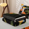 thumbnail image 6 of Homewish Bohemian Abstract Geometric Zipper Full Size Comforter Sets with Fitted Sheet and 2 Pillowcases,Mid-Century Art Zipper Bedding Set,Orange,Light Gray Reversible,4pcs, 6 of 8