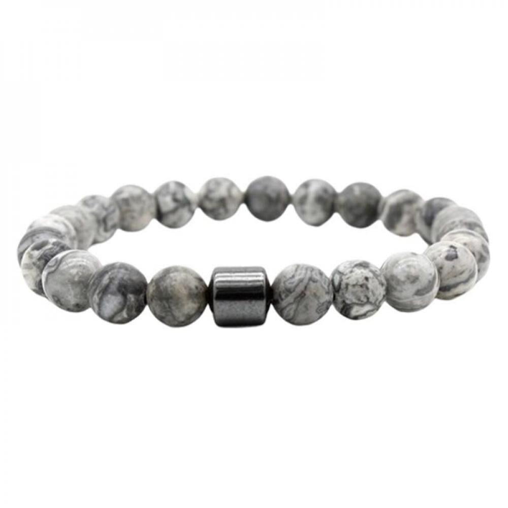 Custom Design Size Black/Gray Magnetic Hematite Clasp Bracelet Handmade Unisex 