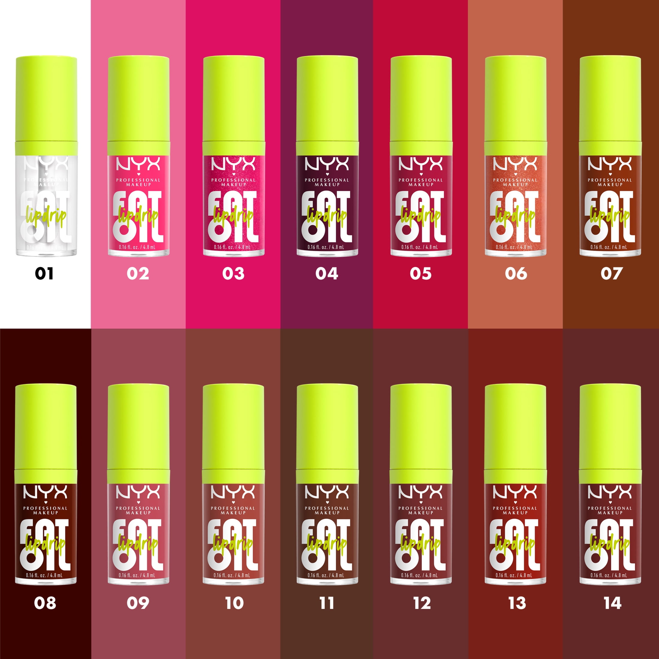 NYX Professional Makeup Fat Oil Lip Drip Lip Oil, 12 Hour Hydration Lip Gloss, Chillin Like A Villain, 0.16 fl oz